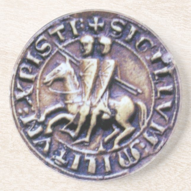 SEAL OF THE KNIGHTS TEMPLAR DRINK COASTER (Front)