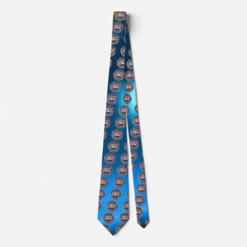 SEAL OF THE KNIGHTS TEMPLAR gem blue Neck Tie