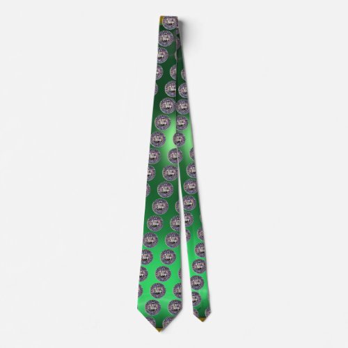 SEAL OF THE KNIGHTS TEMPLAR gem green Neck Tie