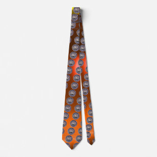 SEAL OF THE KNIGHTS TEMPLAR gem orange Tie
