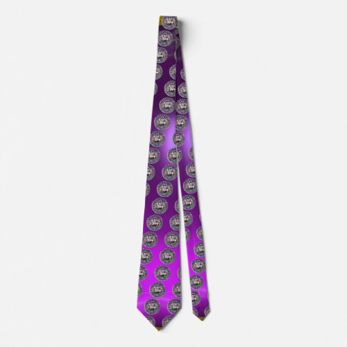 SEAL OF THE KNIGHTS TEMPLAR gem purple Tie