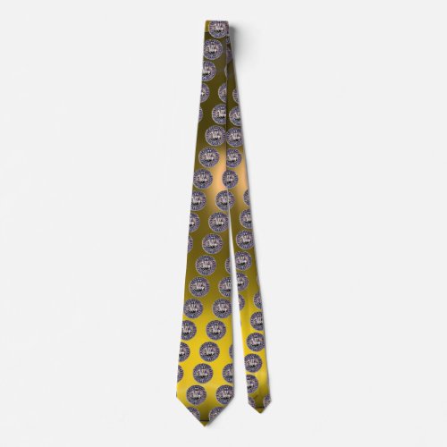 SEAL OF THE KNIGHTS TEMPLAR gem yellow Neck Tie