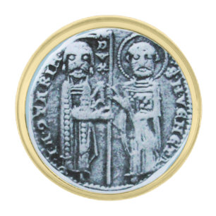 SEAL OF THE KNIGHTS TEMPLAR GOLD FINISH LAPEL PIN