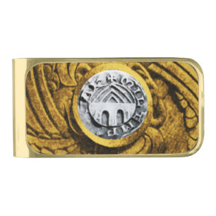 SEAL OF THE KNIGHTS TEMPLAR GOLD FINISH MONEY CLIP