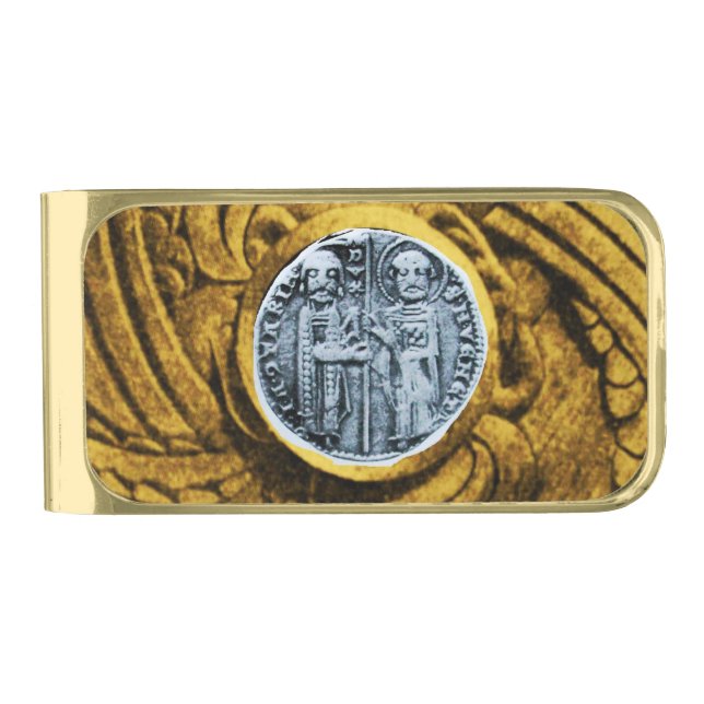 SEAL OF THE KNIGHTS TEMPLAR GOLD FINISH MONEY CLIP (Front)