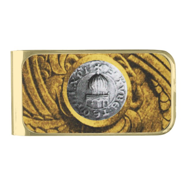 SEAL OF THE KNIGHTS TEMPLAR GOLD FINISH MONEY CLIP (Front)