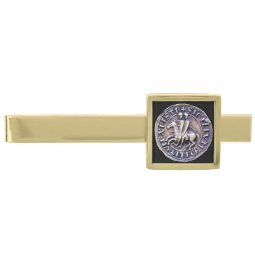 SEAL OF THE KNIGHTS TEMPLAR GOLD FINISH TIE CLIP
