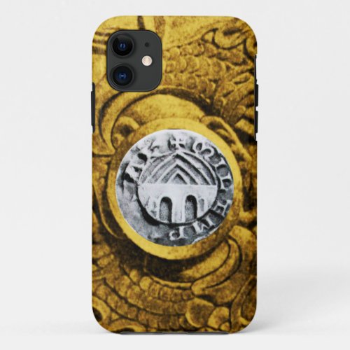 SEAL OF THE KNIGHTS TEMPLAR gold yellow iPhone 11 Case