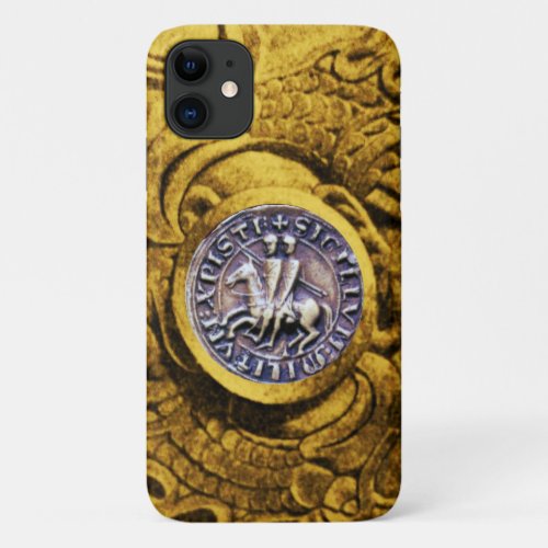 SEAL OF THE KNIGHTS TEMPLAR gold yellow iPhone 11 Case