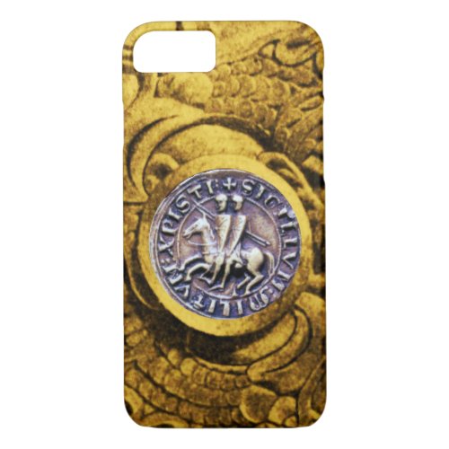 SEAL OF THE KNIGHTS TEMPLAR gold yellow iPhone 87 Case