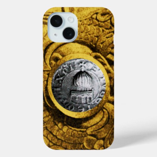 SEAL OF THE KNIGHTS TEMPLAR gold yellow iPhone 15 Case