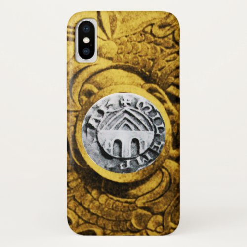 SEAL OF THE KNIGHTS TEMPLAR gold yellow iPhone X Case