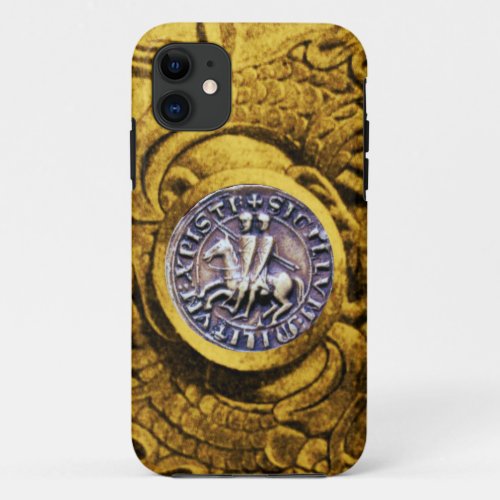 SEAL OF THE KNIGHTS TEMPLAR gold yellow iPhone 11 Case