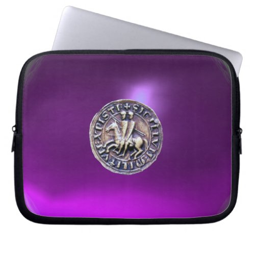 SEAL OF THE KNIGHTS TEMPLAR grey gem purple Laptop Sleeve