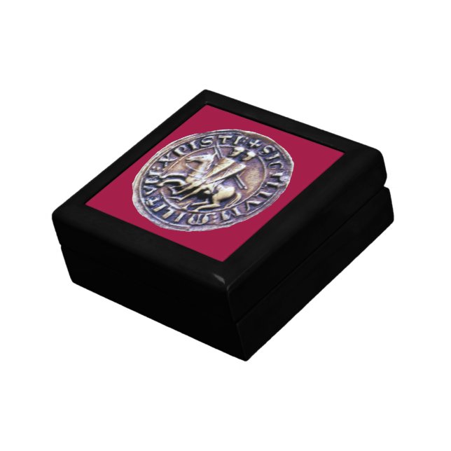 SEAL OF THE KNIGHTS TEMPLAR grey red Jewelry Box (Side)