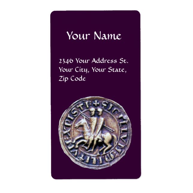 SEAL OF THE KNIGHTS TEMPLAR LABEL (Front)