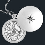 Seal of the Knights Templar Locket Necklace<br><div class="desc">Seal of the Knights Templar - The Poor Fellow-Soldiers of Christ and of the Temple of Solomon,  commonly known as the Knights Templar,  the Order of the Temple or simply as Templars.</div>