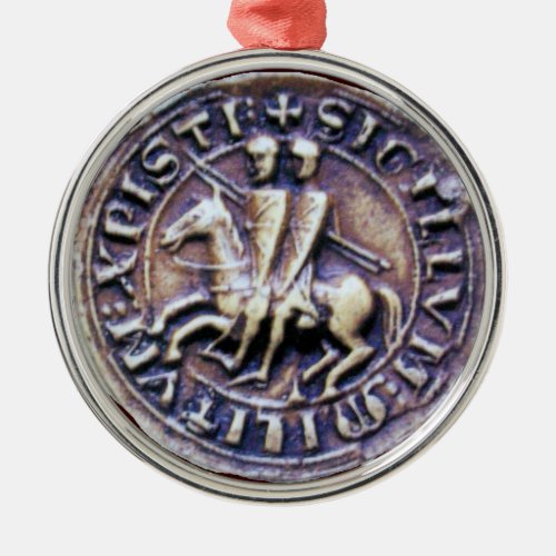 SEAL OF THE KNIGHTS TEMPLAR METAL ORNAMENT