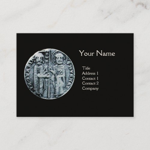 SEAL OF THE KNIGHTS TEMPLAR MONOGRAM cream Business Card