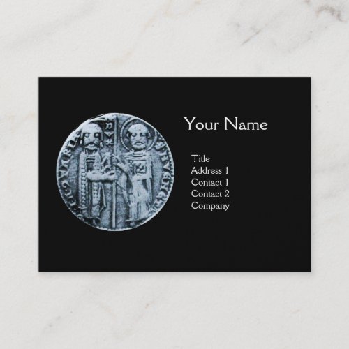 SEAL OF THE KNIGHTS TEMPLAR MONOGRAM gold Business Cards