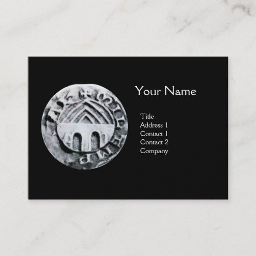 SEAL OF THE KNIGHTS TEMPLAR MONOGRAM gold Business Card