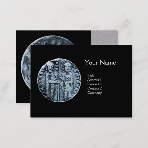 SEAL OF THE KNIGHTS TEMPLAR MONOGRAM Grey Paper Business Card