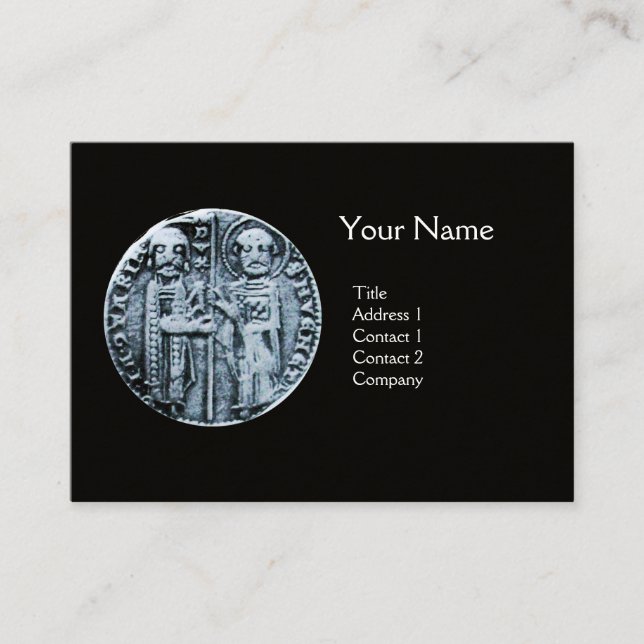SEAL OF THE KNIGHTS TEMPLAR MONOGRAM Kraft Paper Business Card (Front)