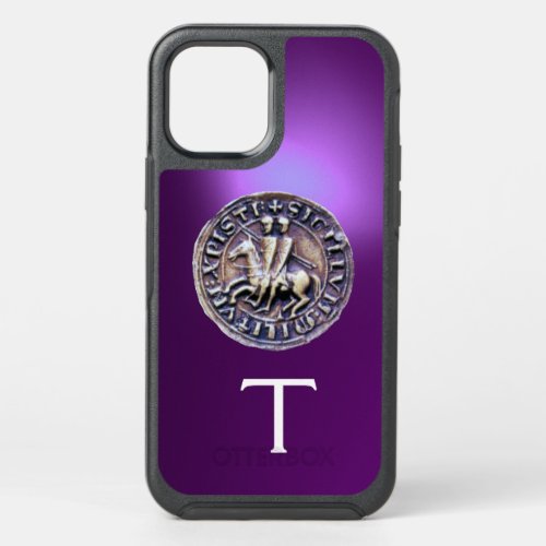 SEAL OF THE KNIGHTS TEMPLAR MONOGRAM Purple White  OtterBox Symmetry iPhone 12 Case