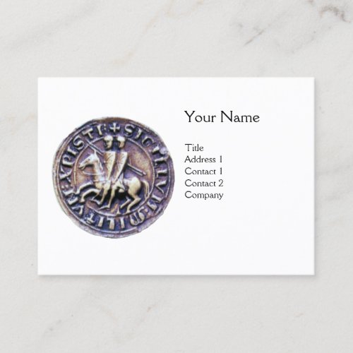 SEAL OF THE KNIGHTS TEMPLAR MONOGRAM White Business Card