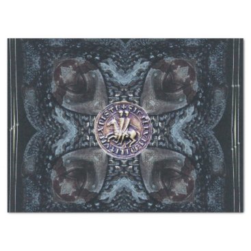 SEAL OF THE KNIGHTS TEMPLAR ON IRON CROSS Black Tissue Paper SEAL OF THE KNIGHTS TEMPLAR ON IRON CROSS Black Tissue Paper