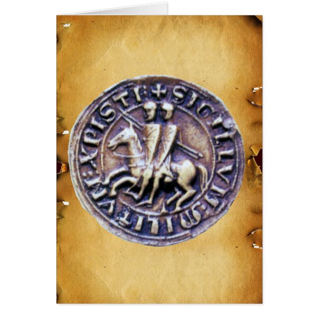 SEAL OF THE KNIGHTS TEMPLAR parchment Cards (Front)