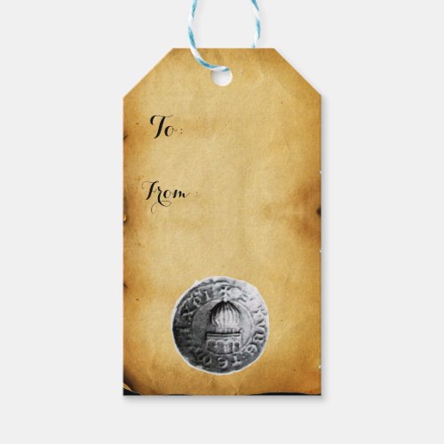 SEAL OF THE KNIGHTS TEMPLAR parchment Gift Tags