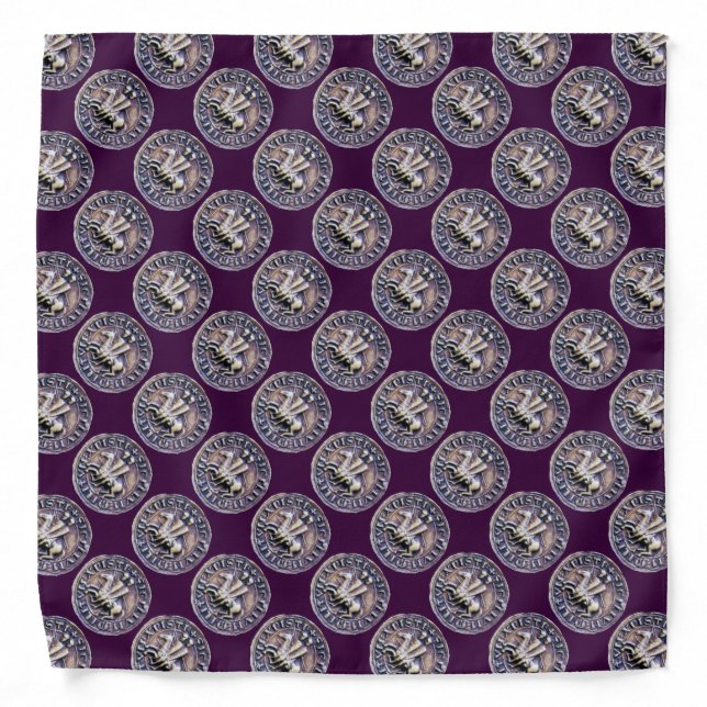 SEAL OF THE KNIGHTS TEMPLAR Purple Bandana (Front)