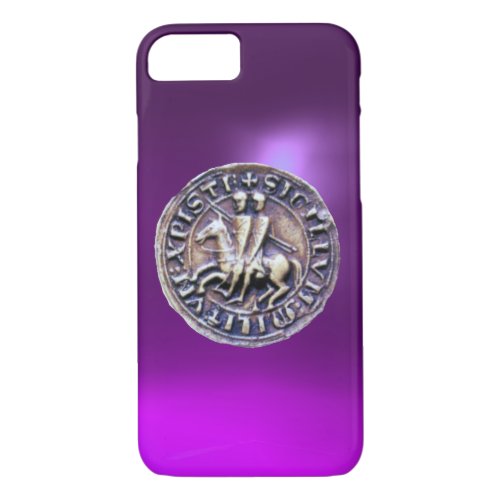 SEAL OF THE KNIGHTS TEMPLAR purple iPhone 87 Case