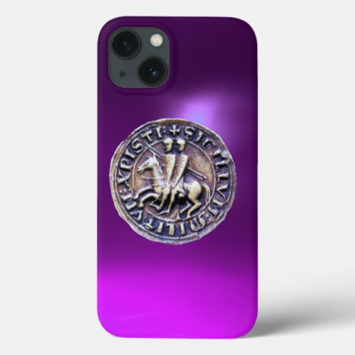 SEAL OF THE KNIGHTS TEMPLAR purple iPhone 13 Case