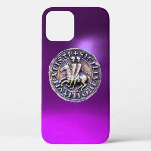 SEAL OF THE KNIGHTS TEMPLAR purple iPhone 12 Case