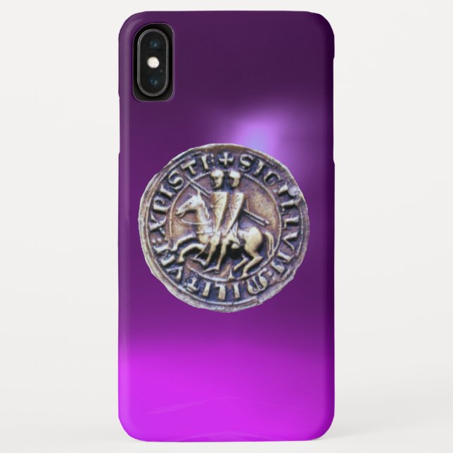 SEAL OF THE KNIGHTS TEMPLAR purple Case-Mate iPhone Case (Back)