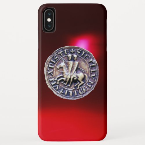 SEAL OF THE KNIGHTS TEMPLAR red burgundy iPhone XS Max Case