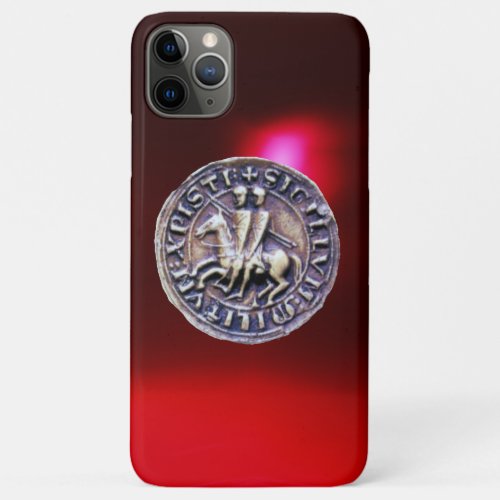 SEAL OF THE KNIGHTS TEMPLAR red burgundy iPhone 11 Pro Max Case