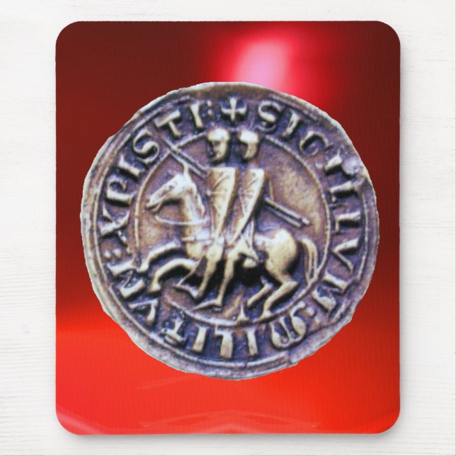SEAL OF THE KNIGHTS TEMPLAR red Mouse Pad (Front)
