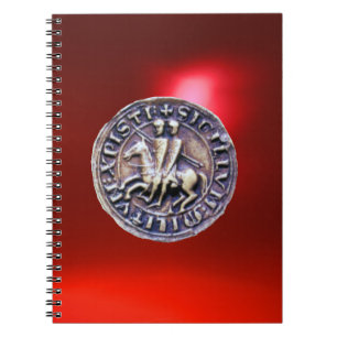 SEAL OF THE KNIGHTS TEMPLAR red Notebook