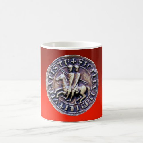 SEAL OF THE KNIGHTS TEMPLAR Red Ruby Gemstone Coffee Mug