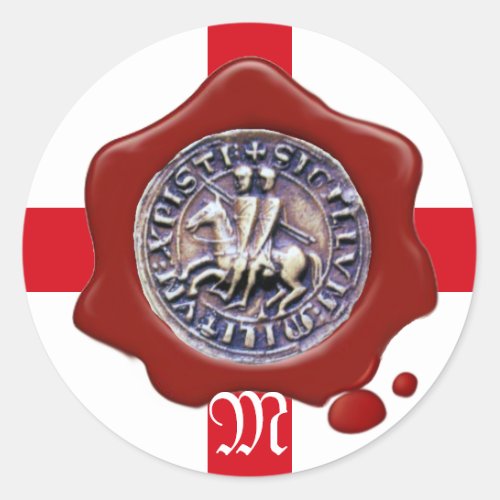 SEAL OF THE KNIGHTS TEMPLAR  Red Wax Monogram