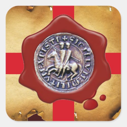 SEAL OF THE KNIGHTS TEMPLAR  Red Wax Parchment