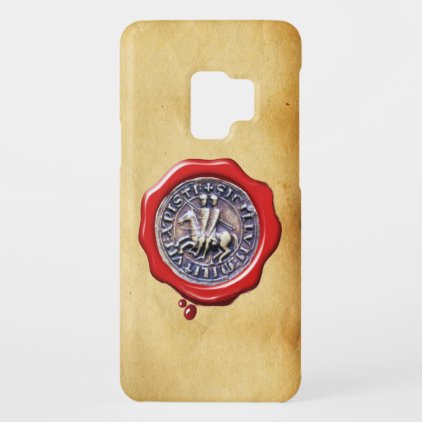 SEAL OF THE KNIGHTS TEMPLAR RED WAX Parchment Case-Mate Samsung Galaxy S9 Case