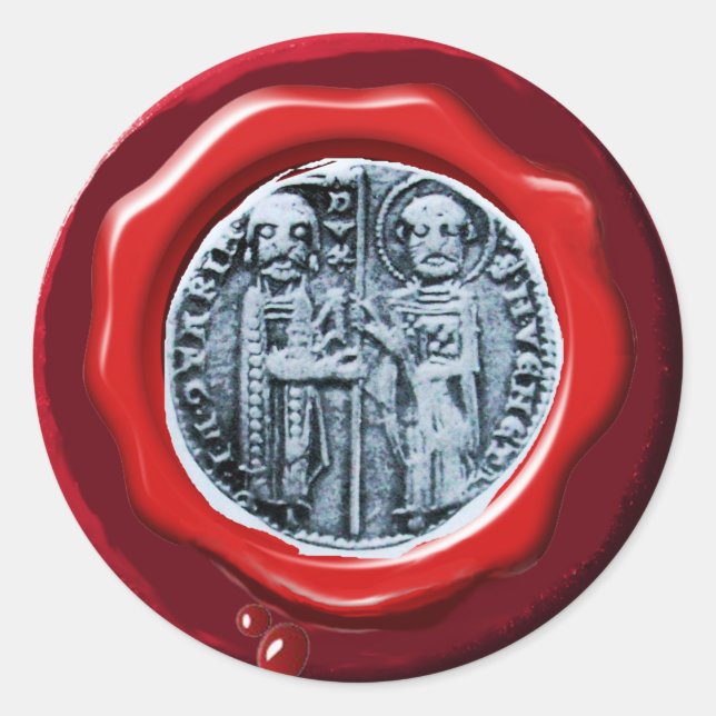 SEAL OF THE KNIGHTS TEMPLAR red wax seal (Front)