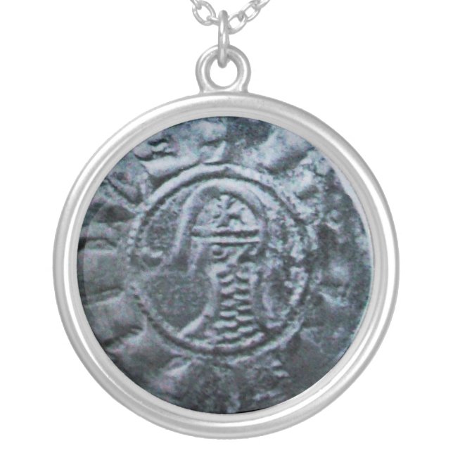 SEAL OF THE KNIGHTS TEMPLAR SILVER PLATED NECKLACE (Front)