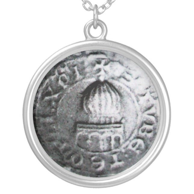 SEAL OF THE KNIGHTS TEMPLAR SILVER PLATED NECKLACE (Front)