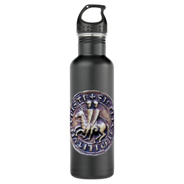 SEAL OF THE KNIGHTS TEMPLAR STAINLESS STEEL WATER BOTTLE (Front)