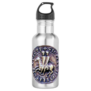 SEAL OF THE KNIGHTS TEMPLAR STAINLESS STEEL WATER BOTTLE